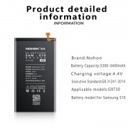 NOHON Battery For Samsung Galaxy S5 S7 S8 S9 S10 S7 Edge Plus G900F G930F G935F G950F G955F G9650 G9700 S10E S7E S8Plus S9Plus