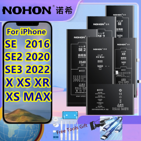NOHON Original Battery For iPhone SE SE2 SE3 X XR XS XSM Standard capacity Replacement Mobile Bateria Free tools